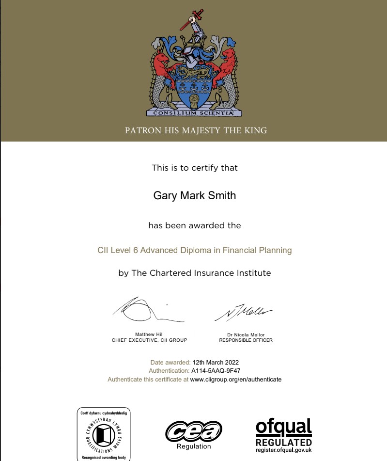 CII Level 6 Advanced Diploma in Financial Planning 